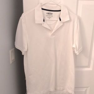IZod Advantage Performance Natural Strenth white polo